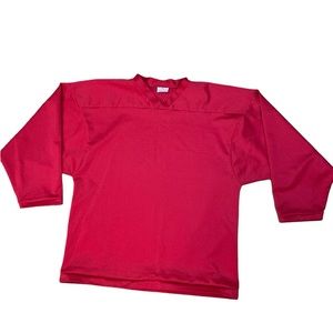Vintage K1 Sportswear Blank Red V Neck Jersey‎ Made In USA Size L Retro Jersey